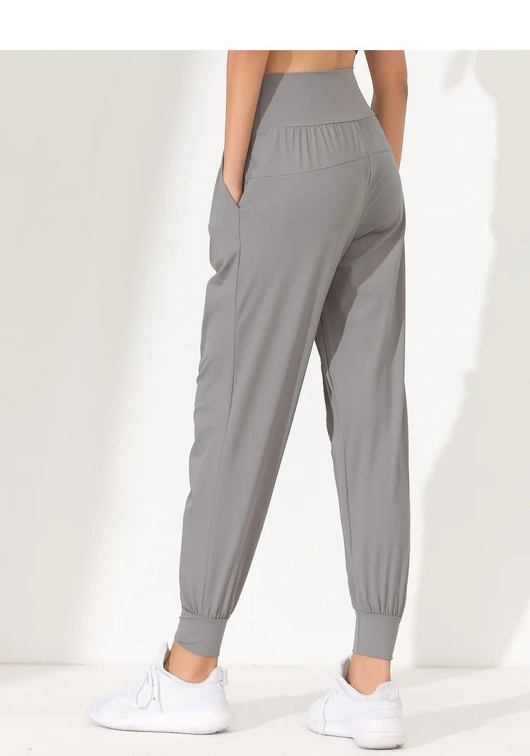 Hearuisavy Loose Quick-Dry Yoga Pants – Pleated Jogging Capris with Pockets