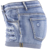 Women Split Denim Beach Shorts