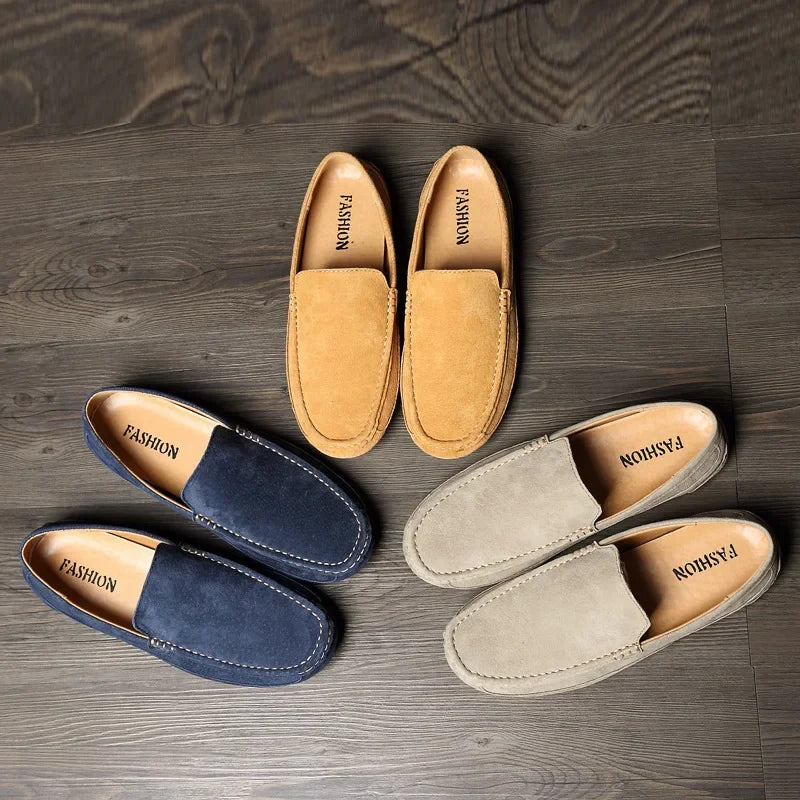 Men’s 2025 Luxury Suede Boat Loafers