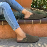 Men Suede Cork Mules