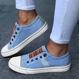 Women Canvas Shoes Slip On Thick Sole Loafers