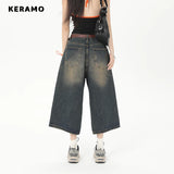 OverEase™ – Vintage Oversize Denim Shorts 2025 (Wide Leg, Relaxed & Throwback Inspired)
