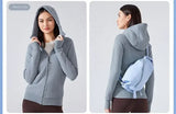 Women Thick Warm Hooded Sports Jacket