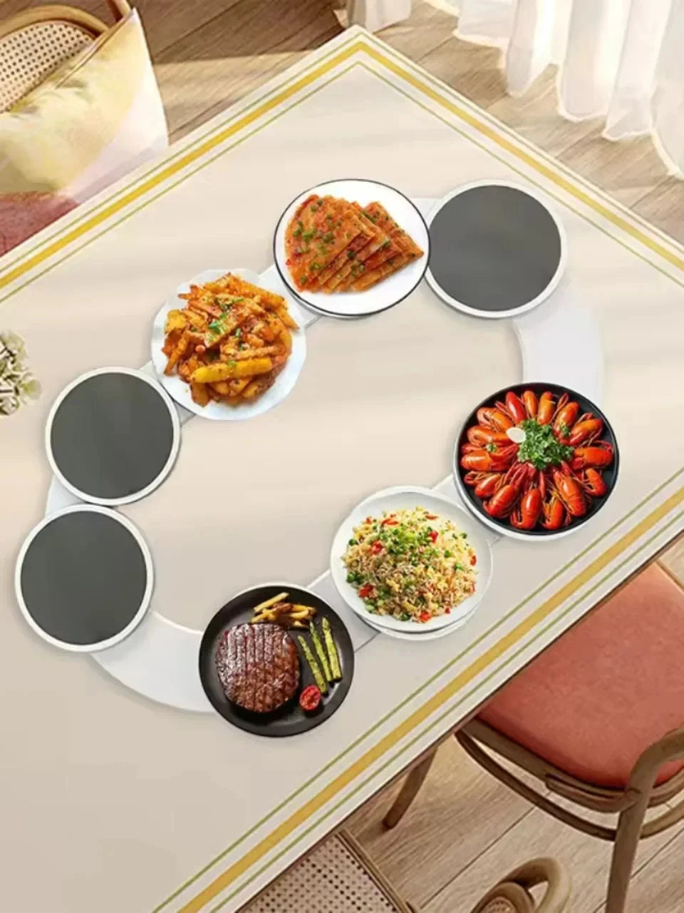 Rotating Dining Food Tray