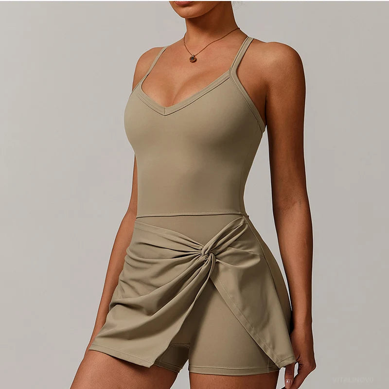 Women Tennis Dress with Shorts