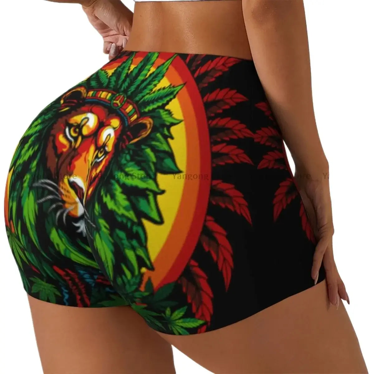 Women High Waist Skinny Shorts