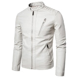 Men Faux Leather Motorcycle Jacket