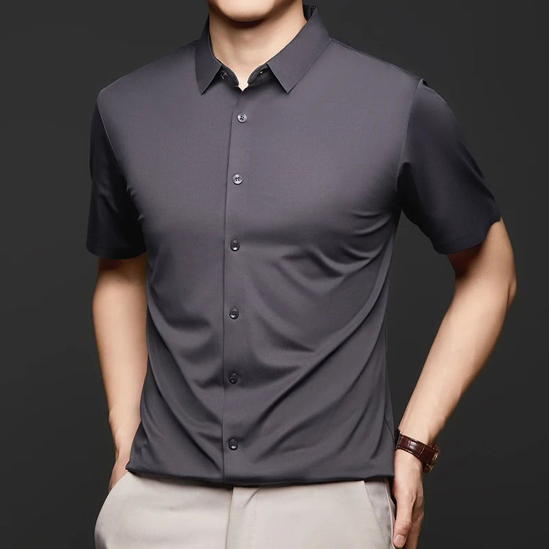 Men Stretch Short Sleeve Shirt