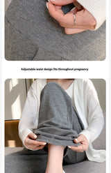 Wide-Leg Low-Waist Maternity Pants