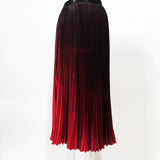 Women Gradient Pleated Skirt