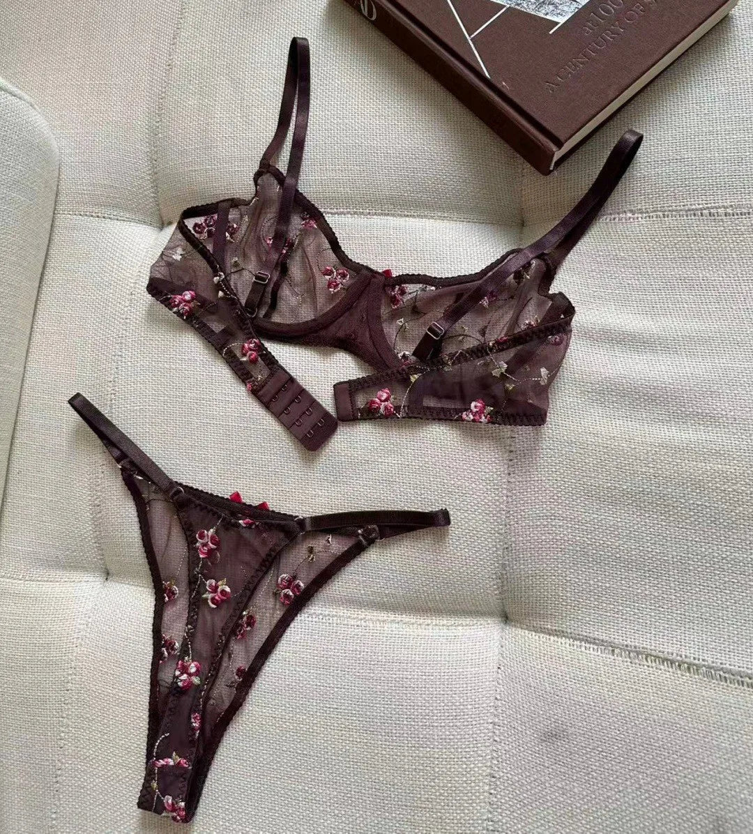 French Lace Push Up Bra Set