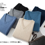 Men's Plus Size Cashmere V-Neck Sweater
