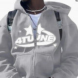 Retro Star Zipper Hoodie