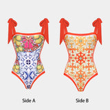 Vintage Print One Piece