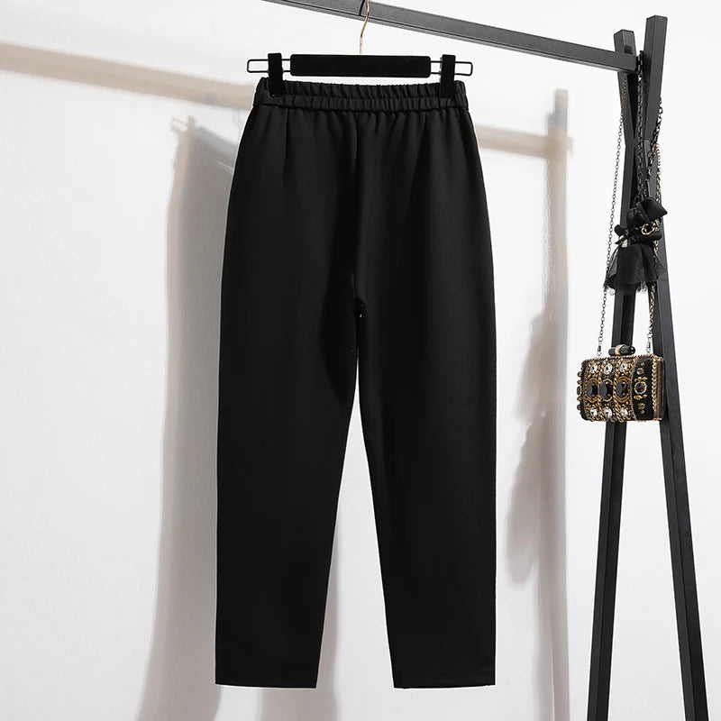 Women's Plus Size High Waist Pants – Autumn Winter