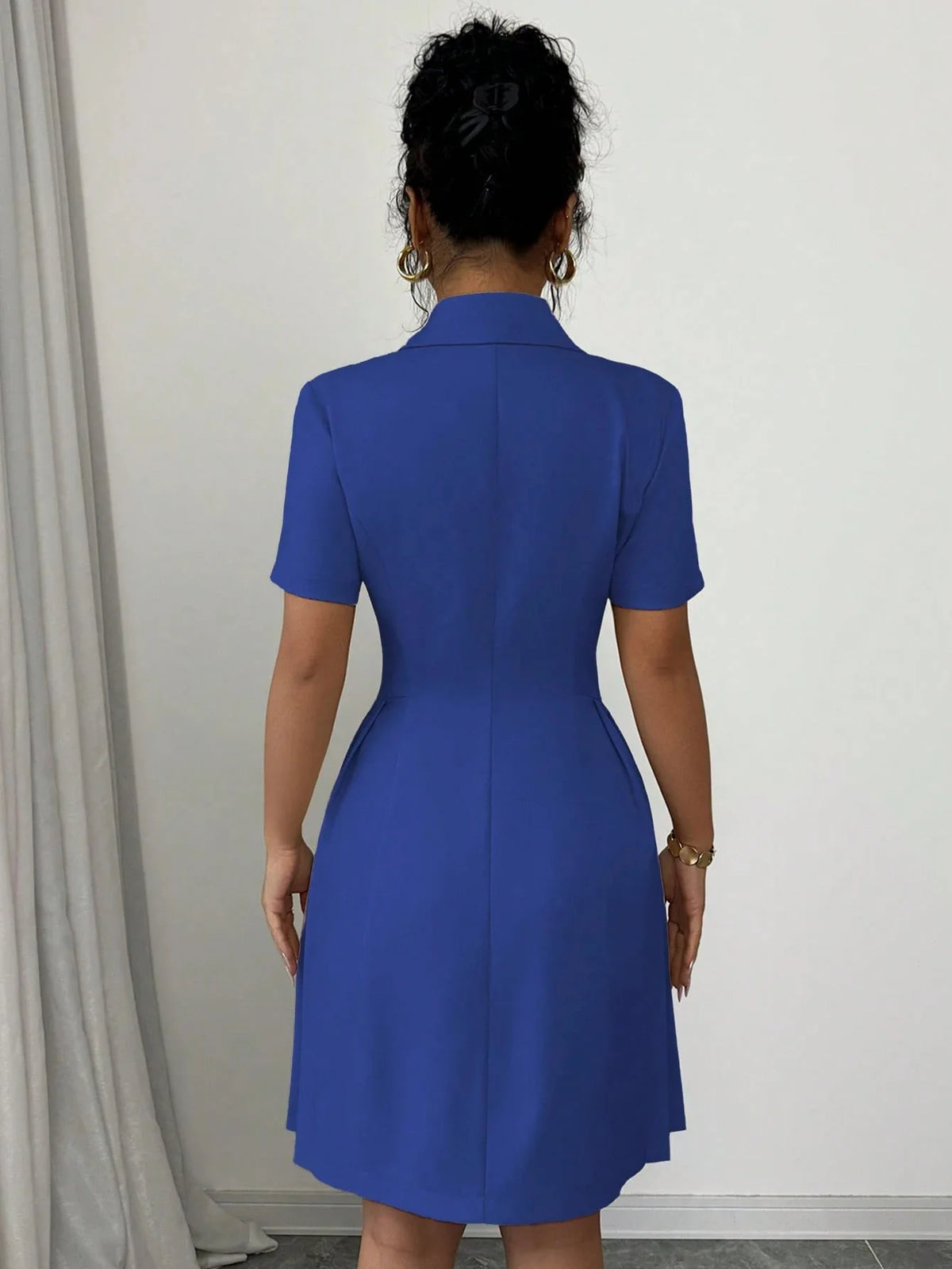 Women's Double Breasted Midi Dress