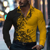 Crimson Floral Dress Shirt