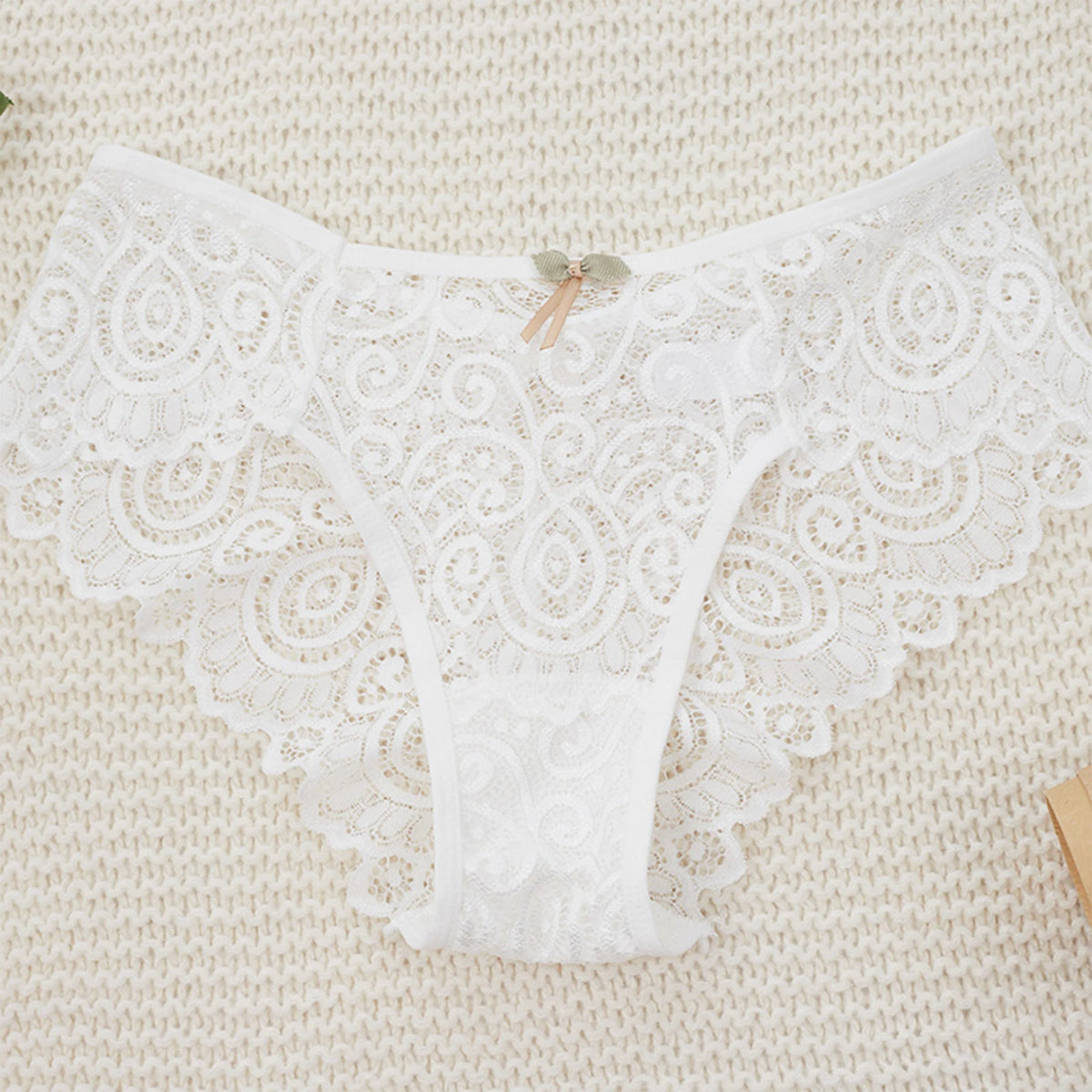 Mid Waist Lace Panties