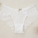 Mid Waist Lace Panties