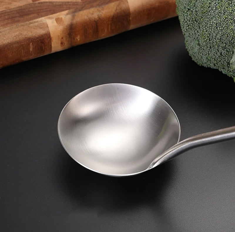 7-Piece Stainless Steel Utensil Set with Wooden Handle