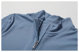 Women Fitness Zipper Long Sleeve Jumpsuit