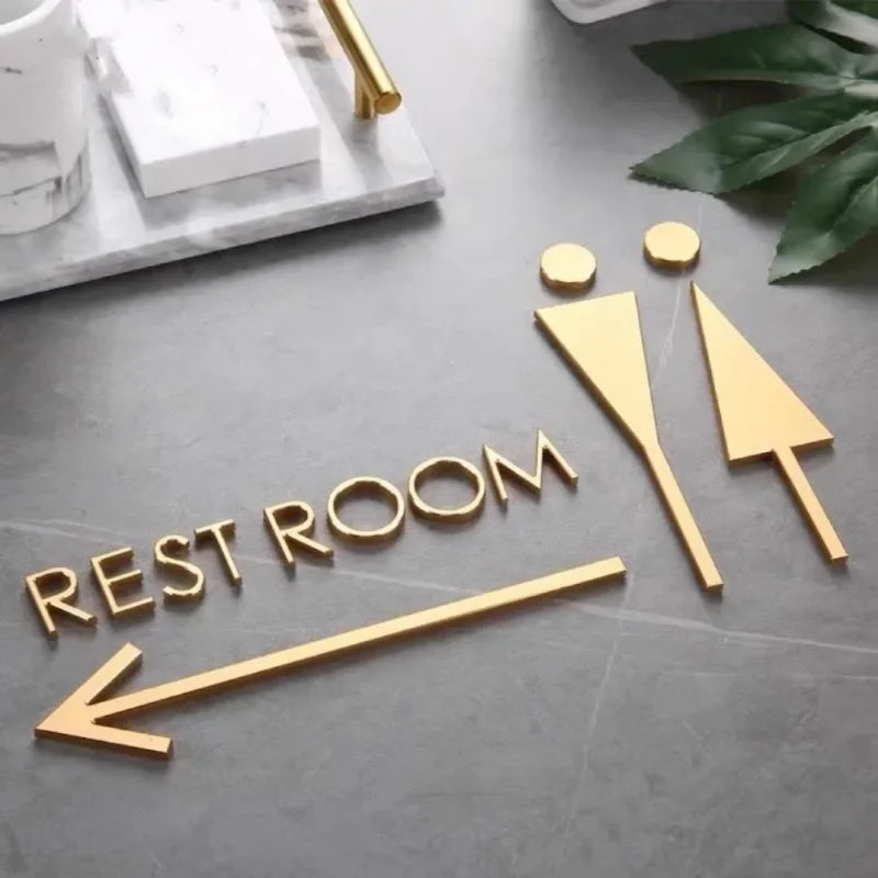 Luxury Acrylic Washroom Sign
