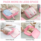 7-Piece Travel Packing Organizer Set – Folding Luggage Cubes
