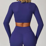 Women's Hollow Out Long Sleeve Yoga Shirt – Gym Workout Running Top