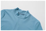 Women's Zip Long Sleeve Yoga Jacket – Gym Push-Up Sportswear Top