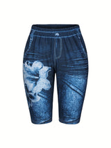 Women's 3-Piece Denim Style Shorts