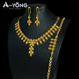 Dubai 21K Gold Plated Bridal Jewelry Set