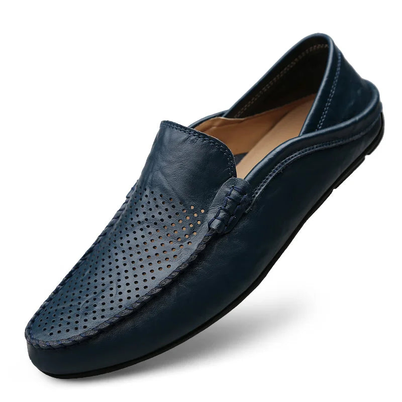 Men Italian Style Leather Moccasins