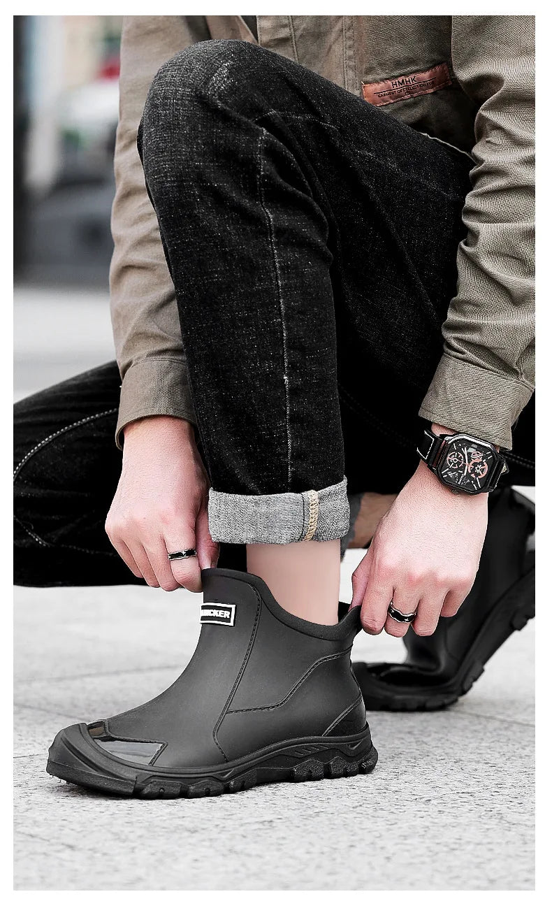 Men Waterproof Rain Boots