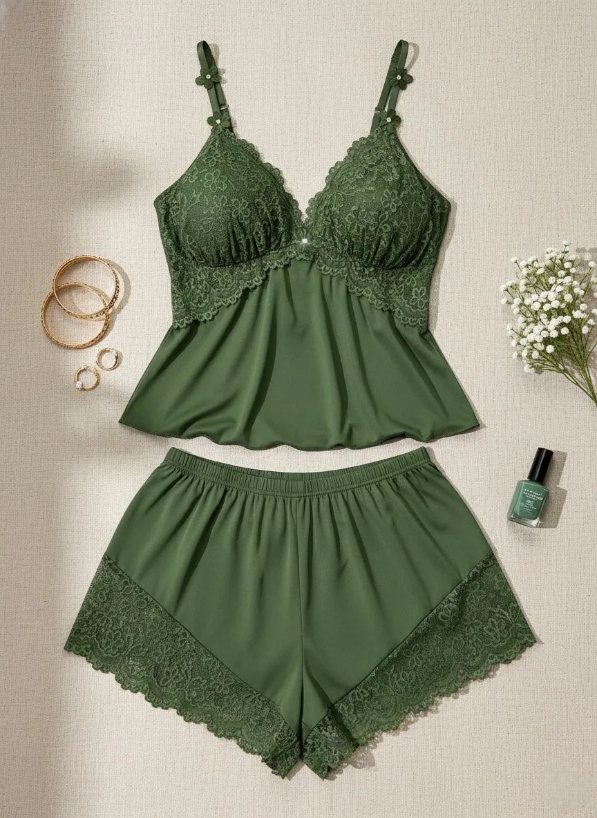 Curvy Grace Satin Set
