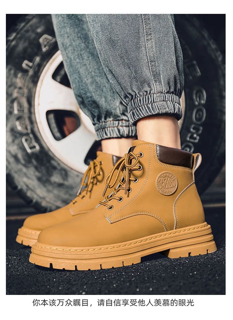 Men’s Outdoor Anti-Slip Leather Boots