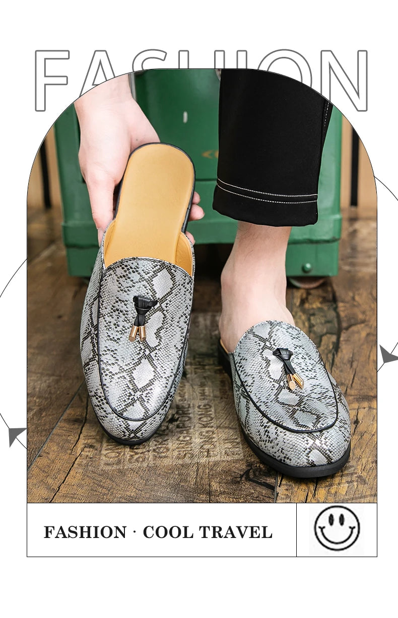 Men Leather Mules