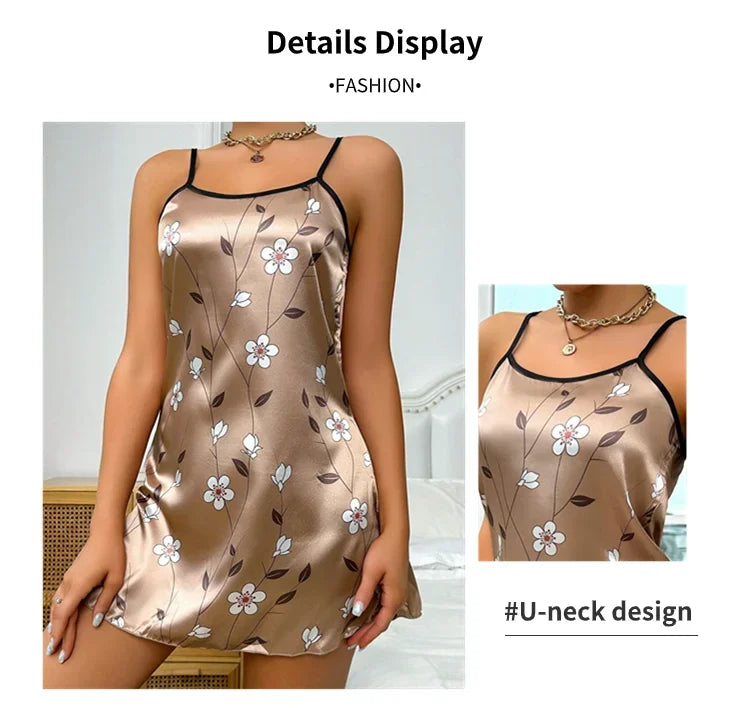 Women Mini Dress Pajama Set