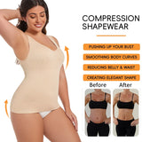 Women Sleeveless V-Neck Shapewear Tank Top