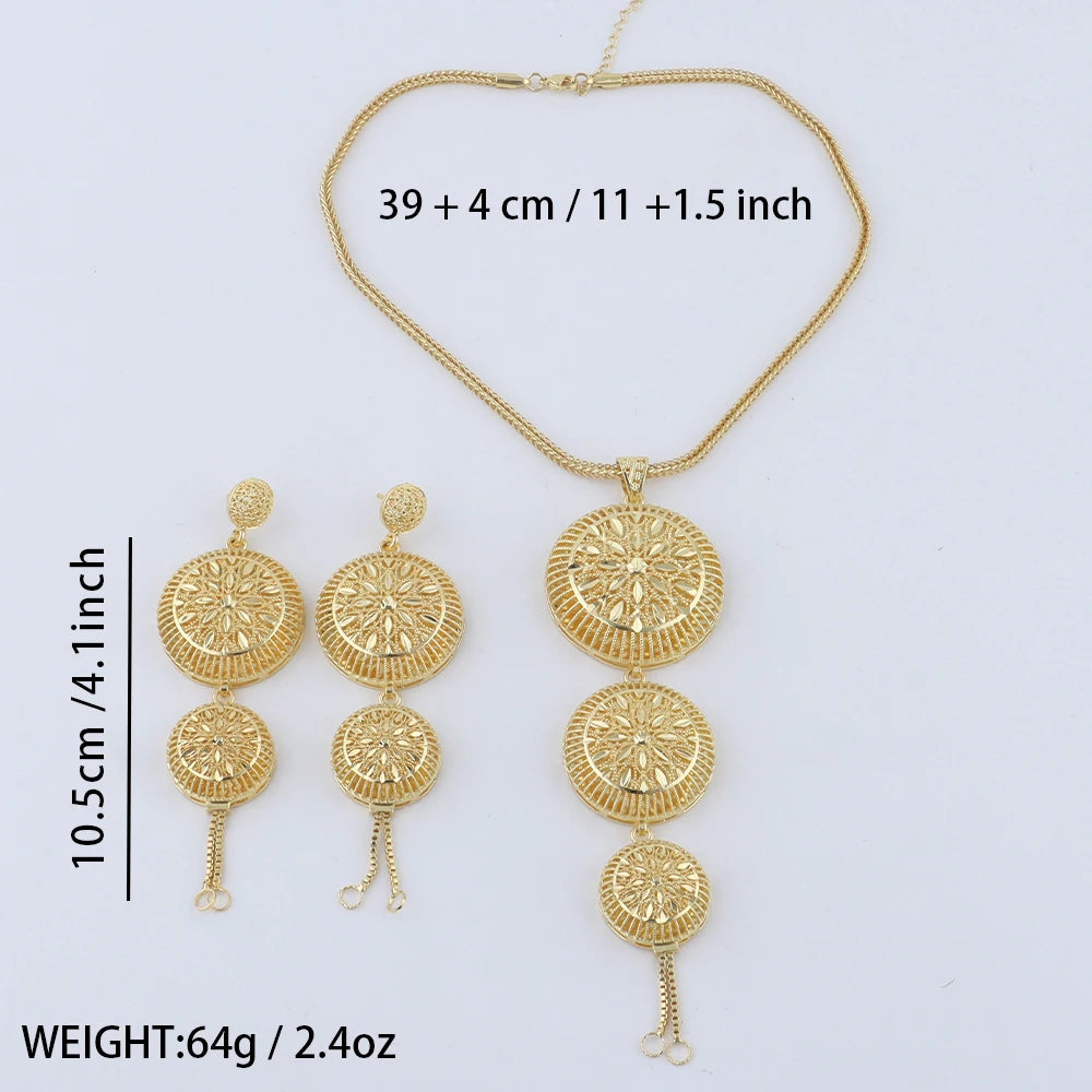 Dubai Gold Plated Wedding Jewelry Set