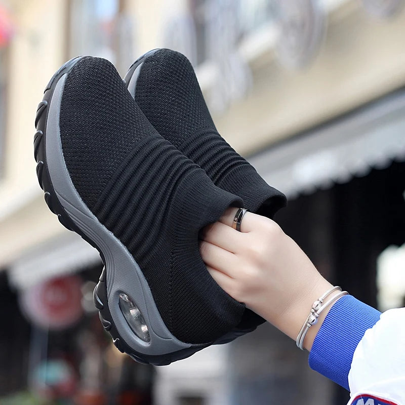 Women Sneakers Breathable Mesh Platform Shoes