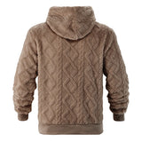 Men Velvet Hooded Pullover Sweater