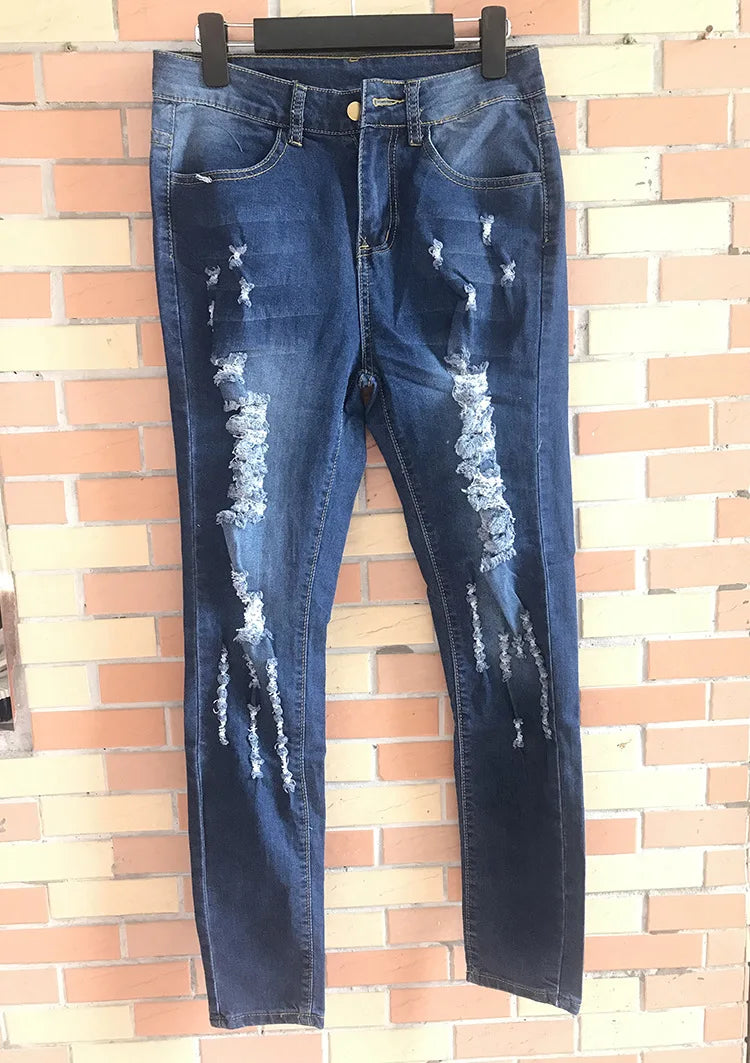 Women Ripped Pocket Jeans