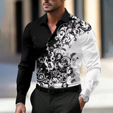 Crimson Floral Dress Shirt