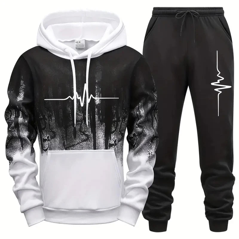 Men's Casual Jogging Tracksuit Set