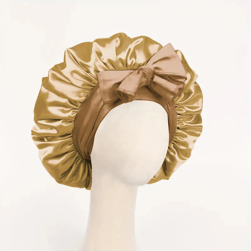 Adjustable Silk Satin Bonnet for Sleeping – Hair Protection