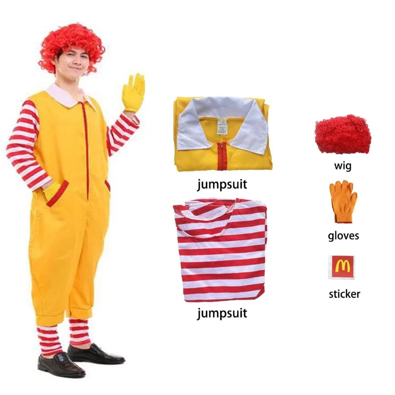 Parent-Child Yellow Clown Costume