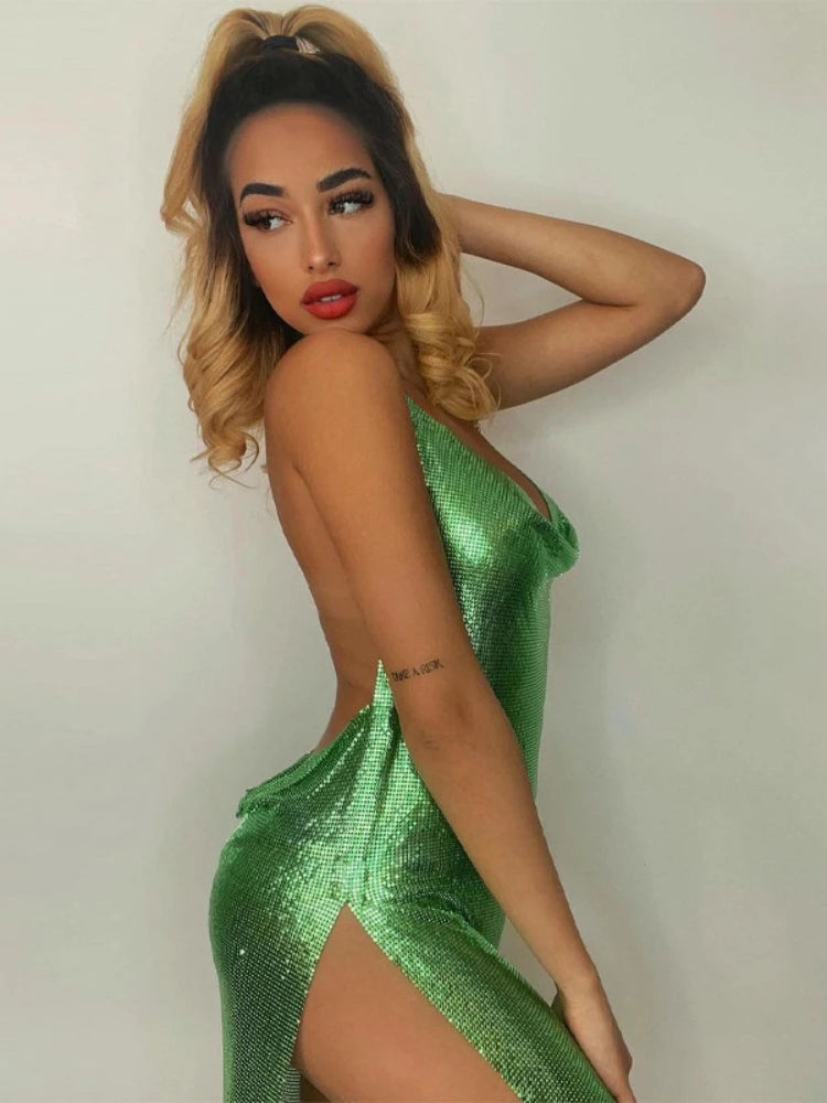 Midnight Luxe Backless Mini Dress