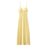 Golden Luxe Satin Maxi Dress
