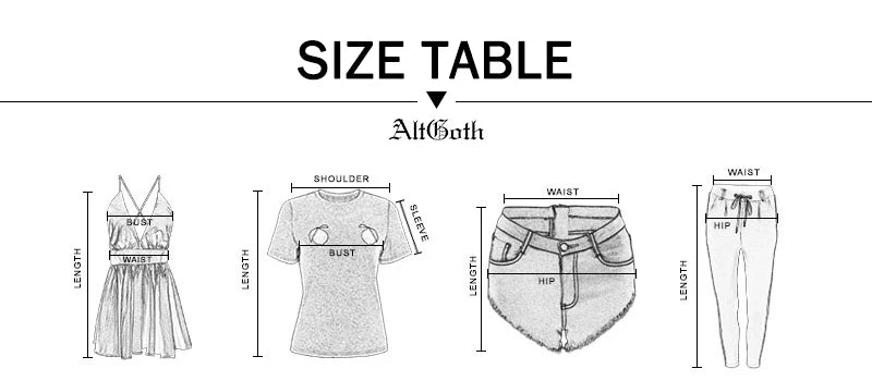 Women Goth Bandage Mini Skirt