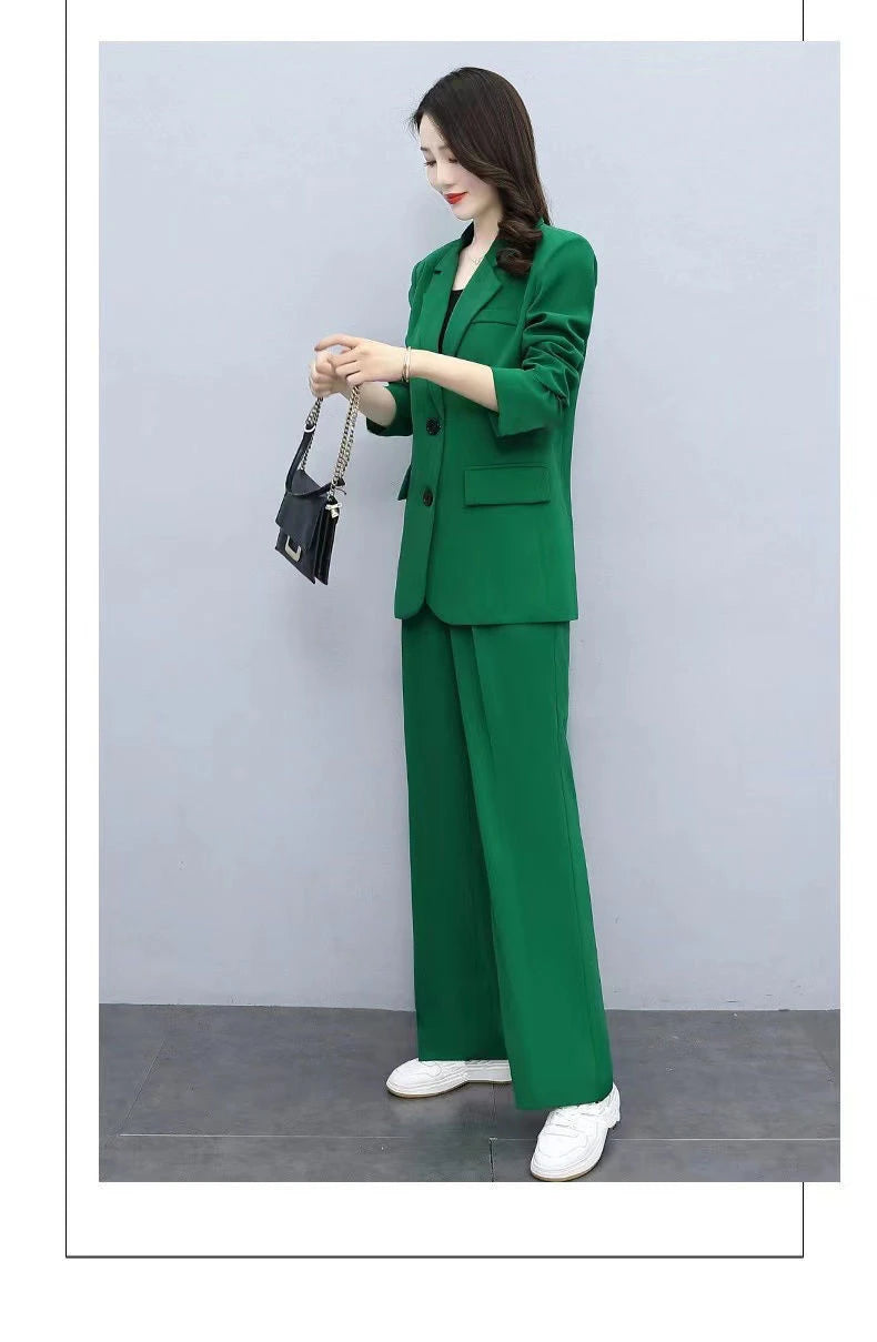 Setique™ – Blazer & Pant Set (2-Piece, Korean Loose Suit for Office & Everyday)